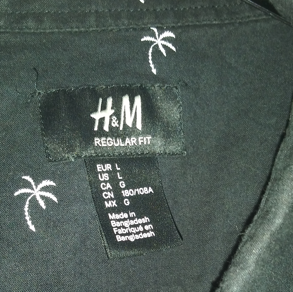 Hm button short sleeve button up